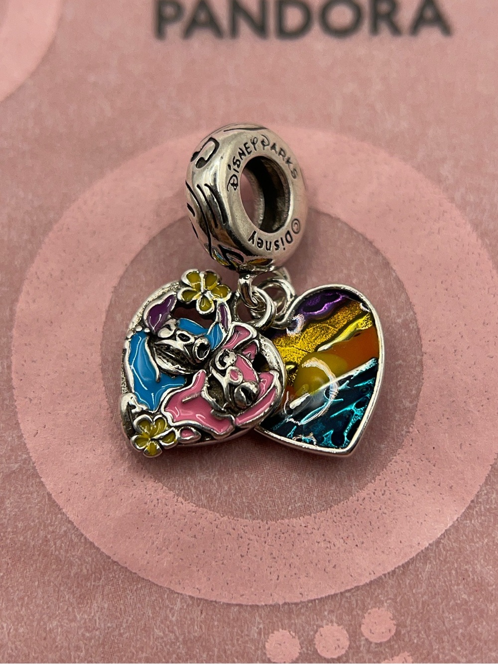Pandora Disney Parks Lilo & Stitch Surfboard Sunset Dangle Charm
